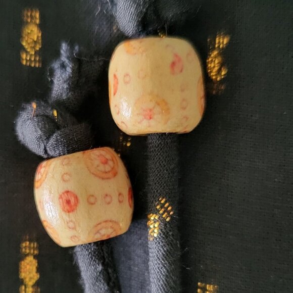 Charlie Paige Black and Gold Metallic Long Sleeve Top Women's Size Small - Picture 7 of 9